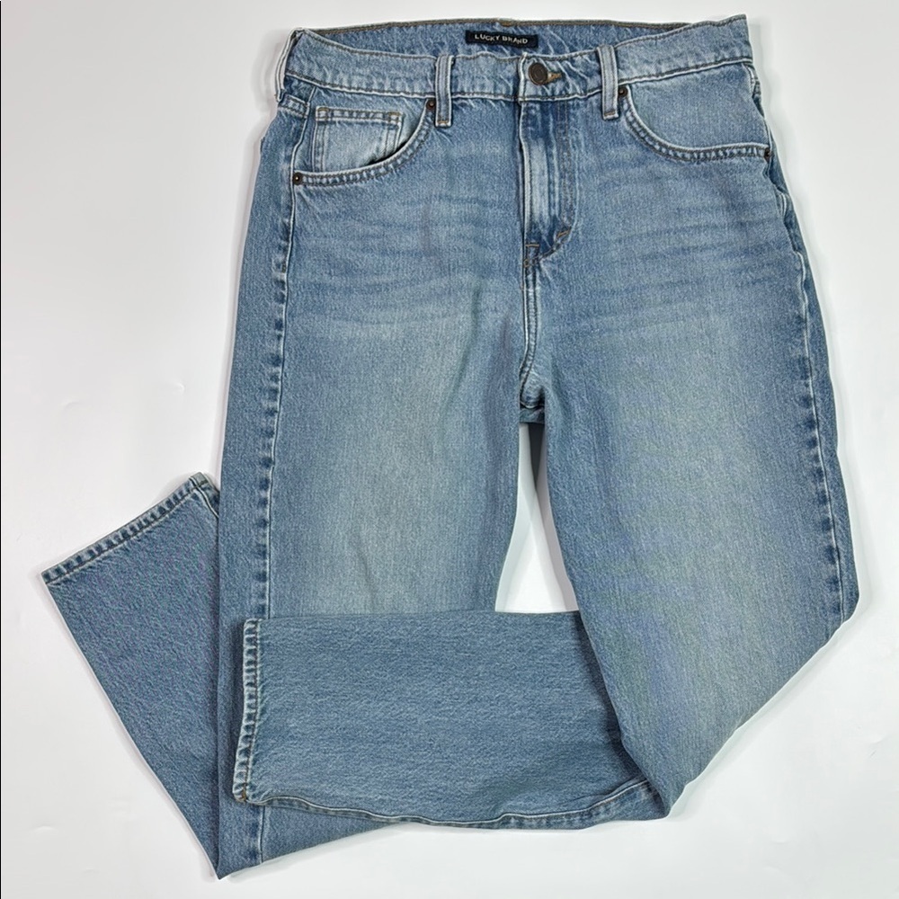 Lucky Brand Mid Rise Authentic Straight Light Wash Denim Jeans Size 4/27